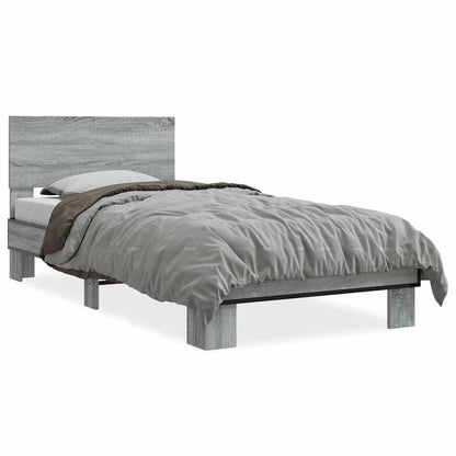 Cadre de lit sans matelas sonoma gris 90x190 cm