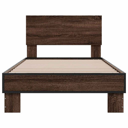 Cadre de lit sans matelas chêne marron 90x190 cm