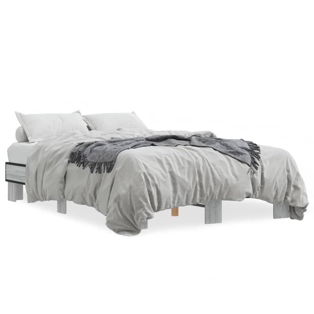 Cadre de lit sans matelas sonoma gris 140x200 cm