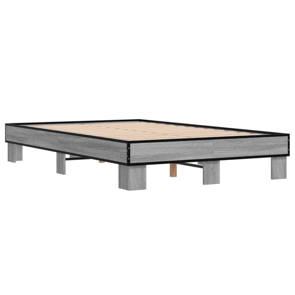 Cadre de lit sans matelas sonoma gris 140x200 cm