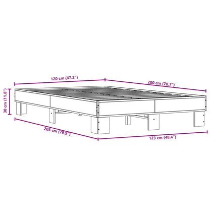 Cadre de lit sans matelas noir 120x200 cm