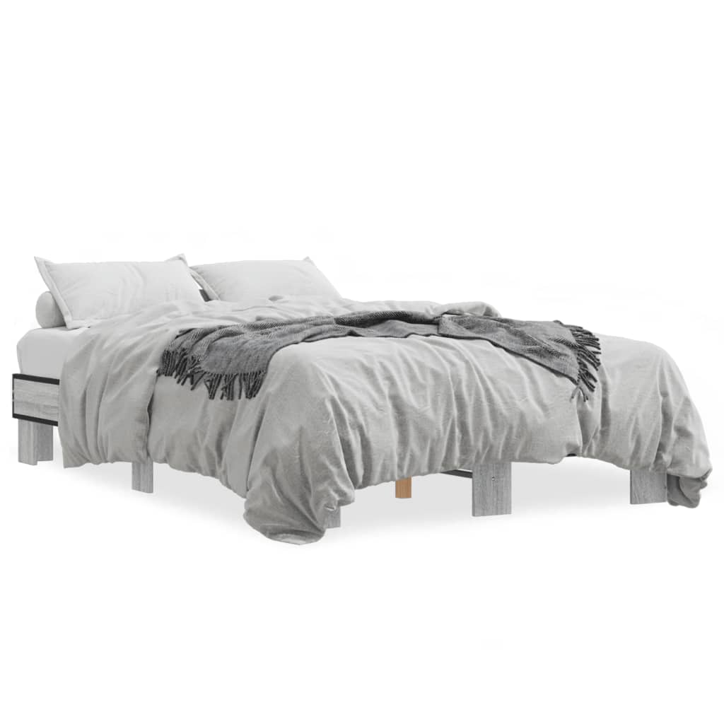 Cadre de lit sans matelas sonoma gris 120x200 cm