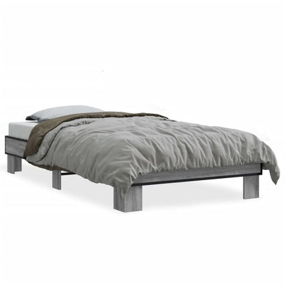 Cadre de lit sans matelas sonoma gris 100x200 cm