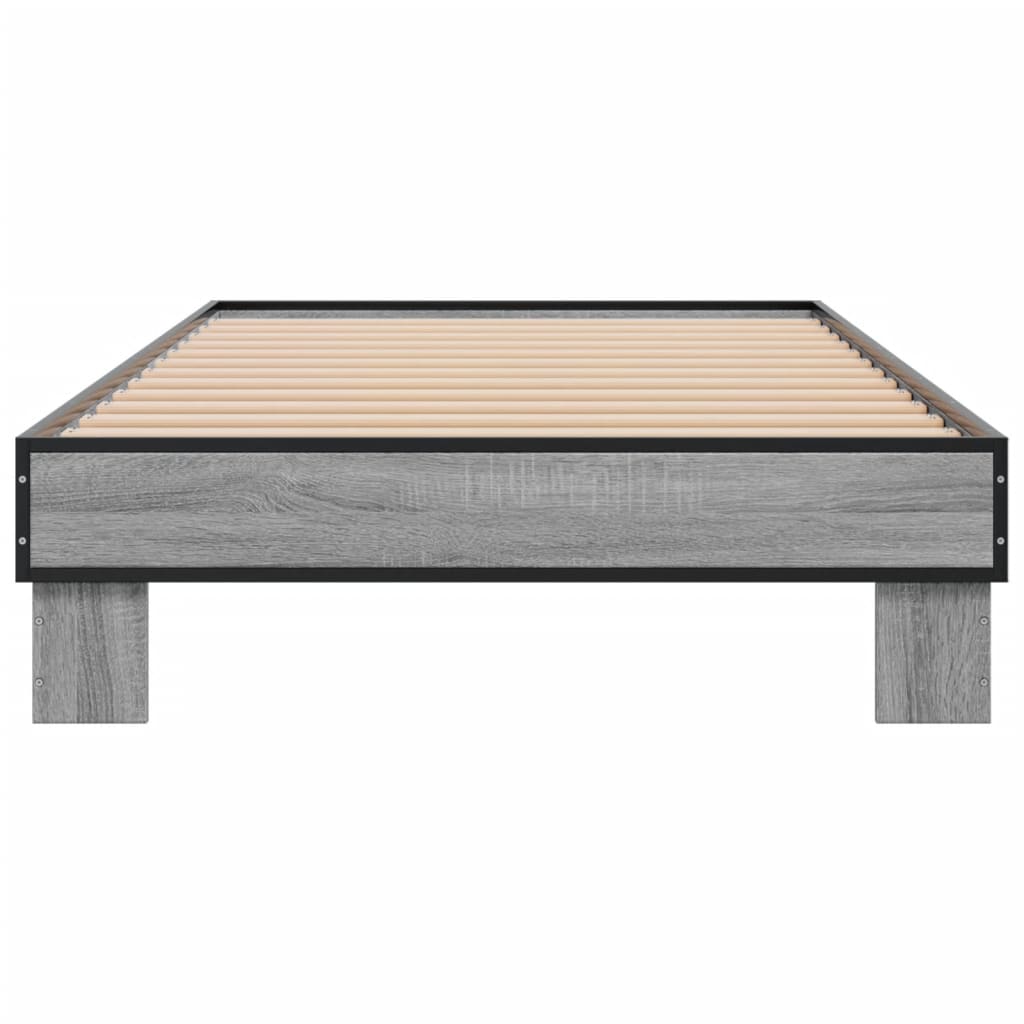 Cadre de lit sans matelas sonoma gris 100x200 cm