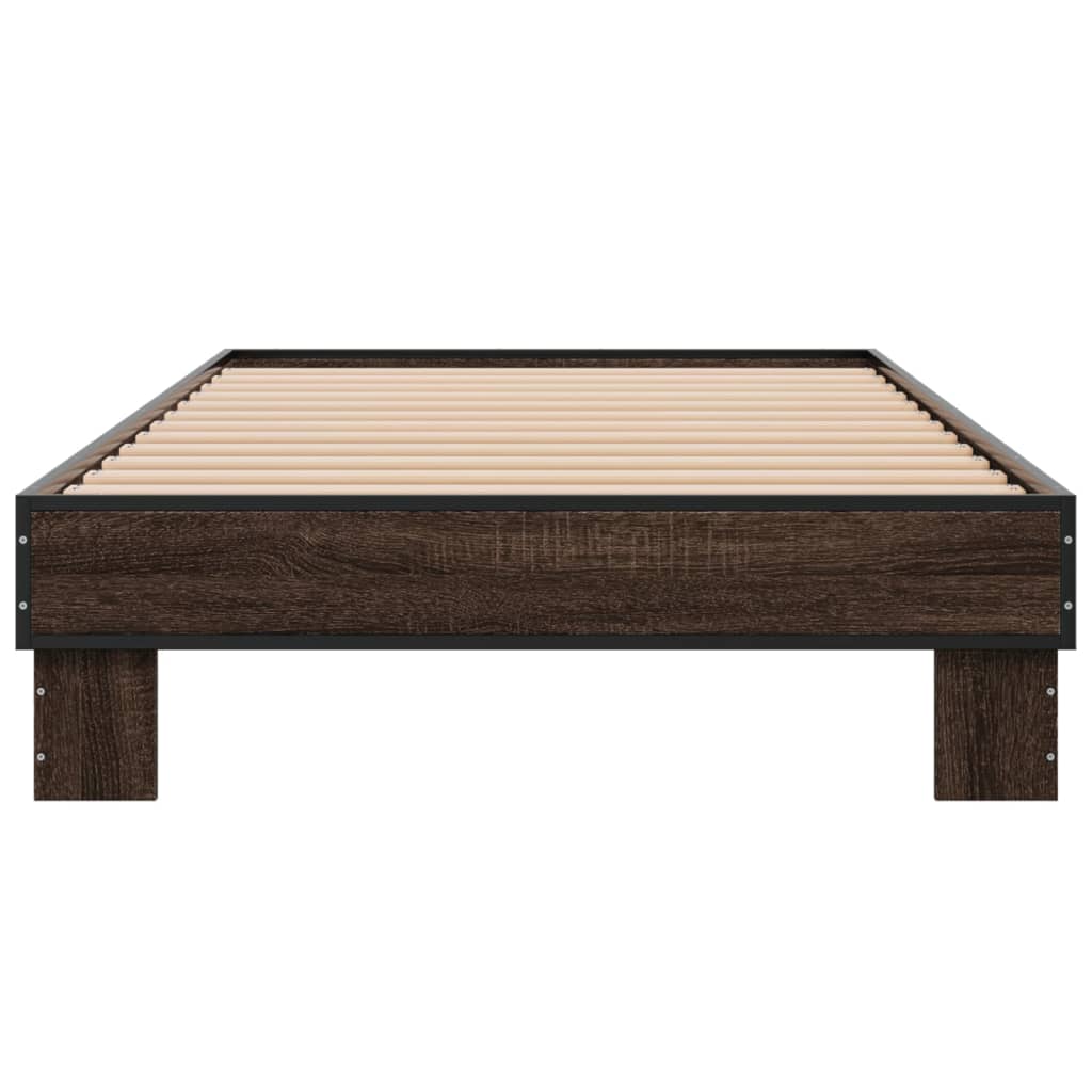 Cadre de lit sans matelas chêne marron 100x200 cm