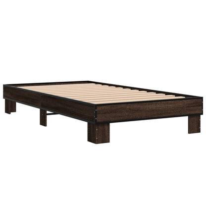 Cadre de lit sans matelas chêne marron 100x200 cm