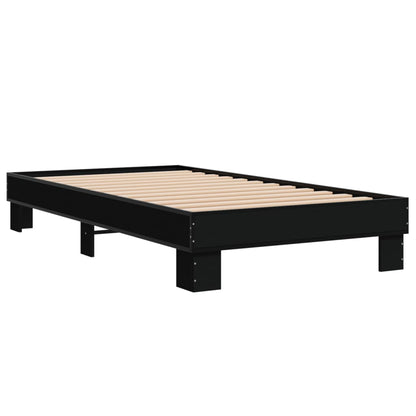 Cadre de lit sans matelas noir 90x200 cm