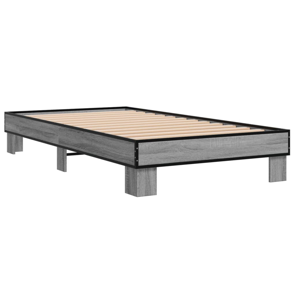 Cadre de lit sans matelas sonoma gris 90x200 cm