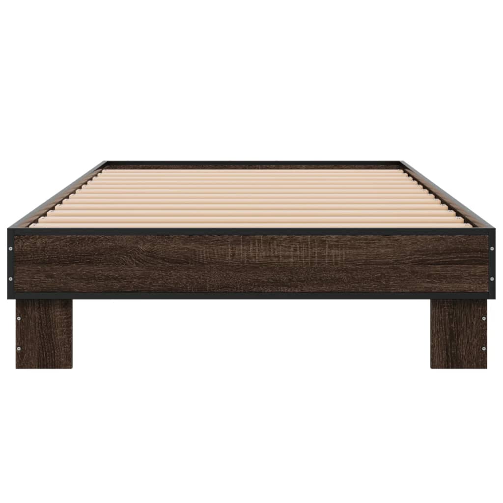 Cadre de lit sans matelas chêne marron 90x200 cm