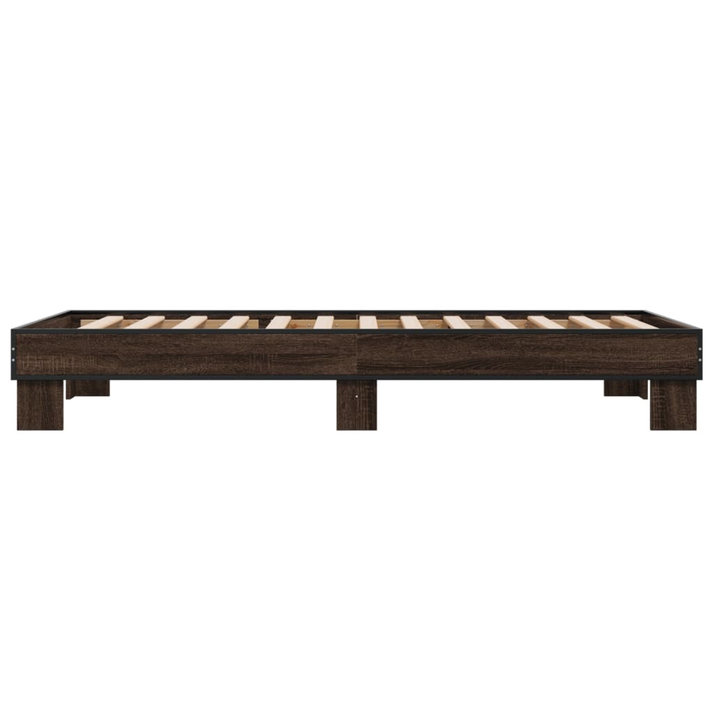 Cadre de lit sans matelas chêne marron 90x200 cm