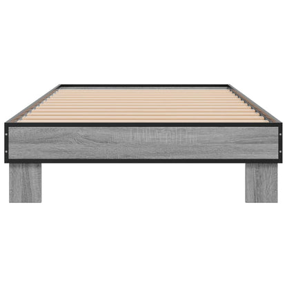 Cadre de lit sans matelas sonoma gris 75x190 cm