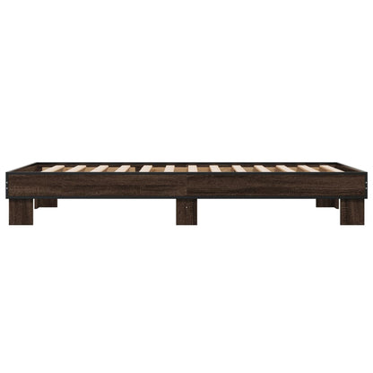 Cadre de lit sans matelas chêne marron 75x190 cm