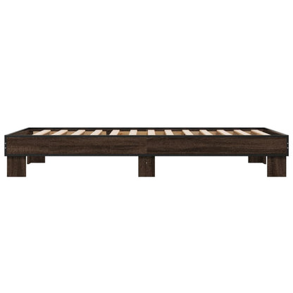 Cadre de lit sans matelas chêne marron 90x190 cm