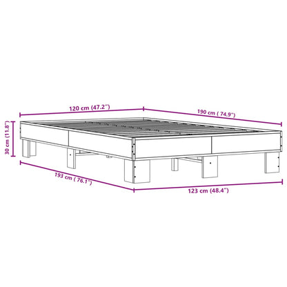 Cadre de lit sans matelas chêne sonoma 120x190 cm