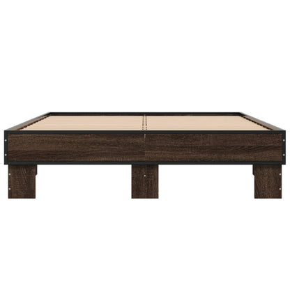 Cadre de lit sans matelas chêne marron 120x190 cm