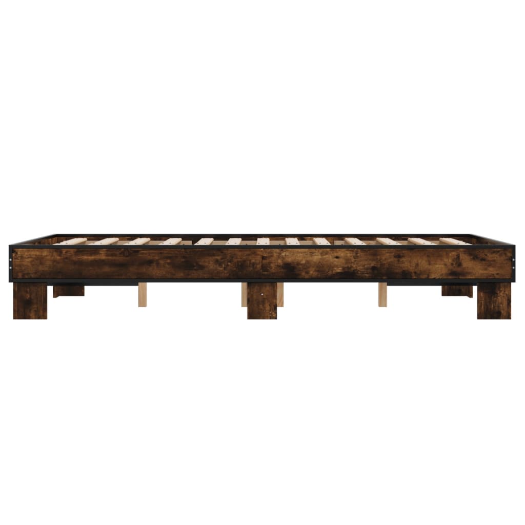 Cadre de lit sans matelas chêne marron 120x190 cm