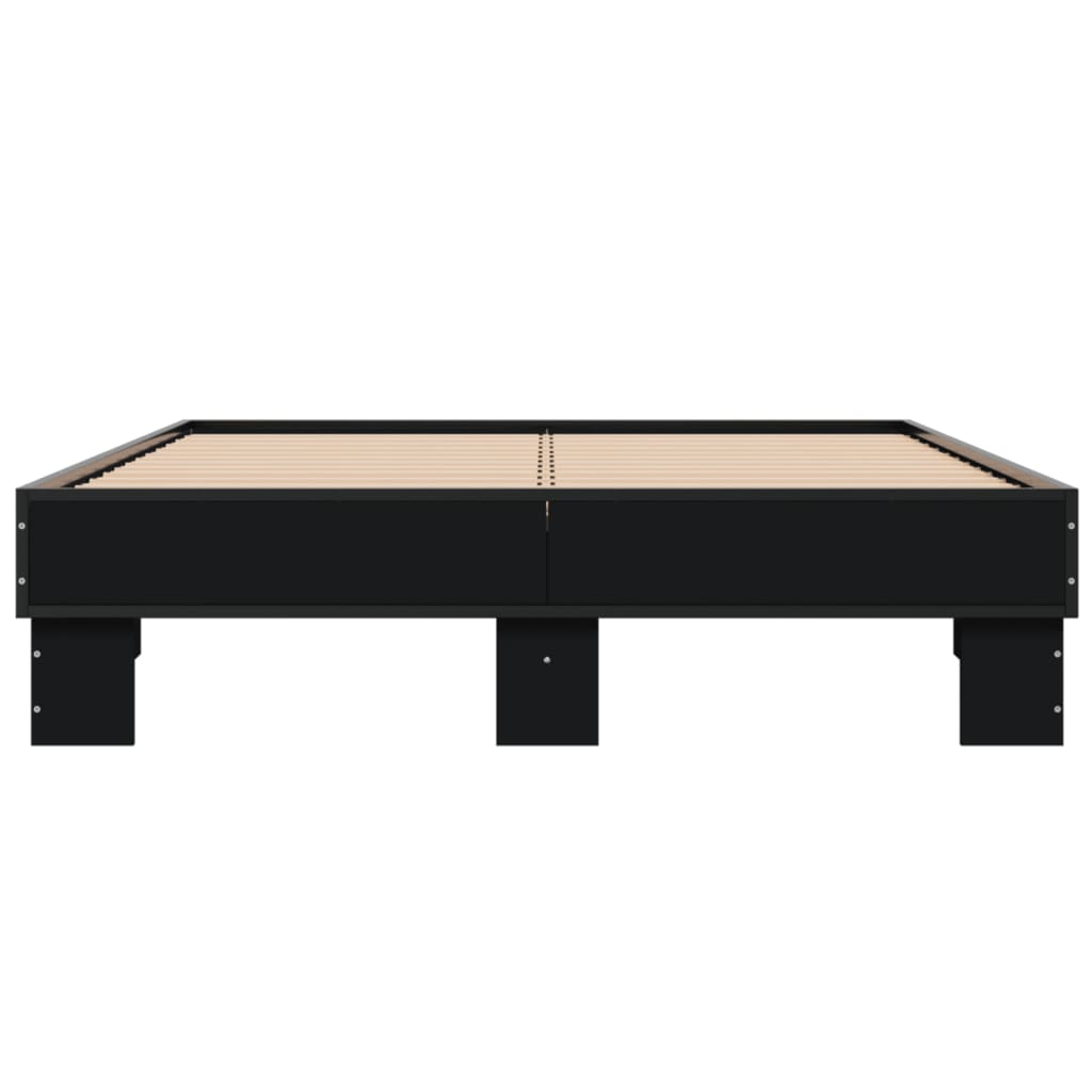 Cadre de lit sans matelas noir 135x190 cm