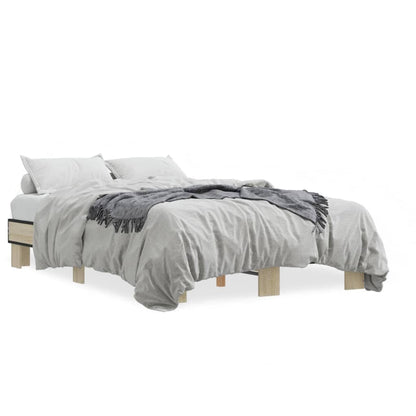 Cadre de lit sans matelas chêne sonoma 140x190 cm