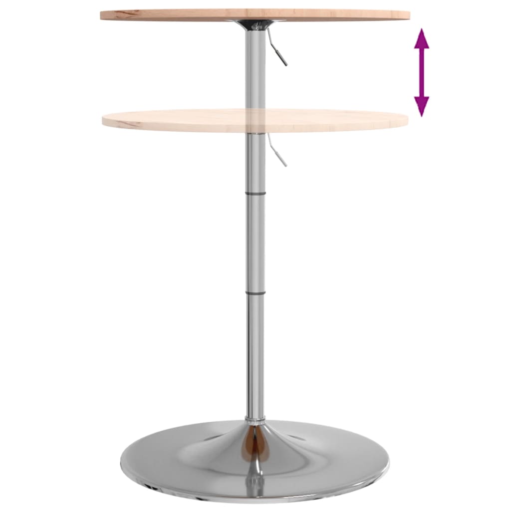 Table de bar Ø60x89,5 cm bois massif de hêtre