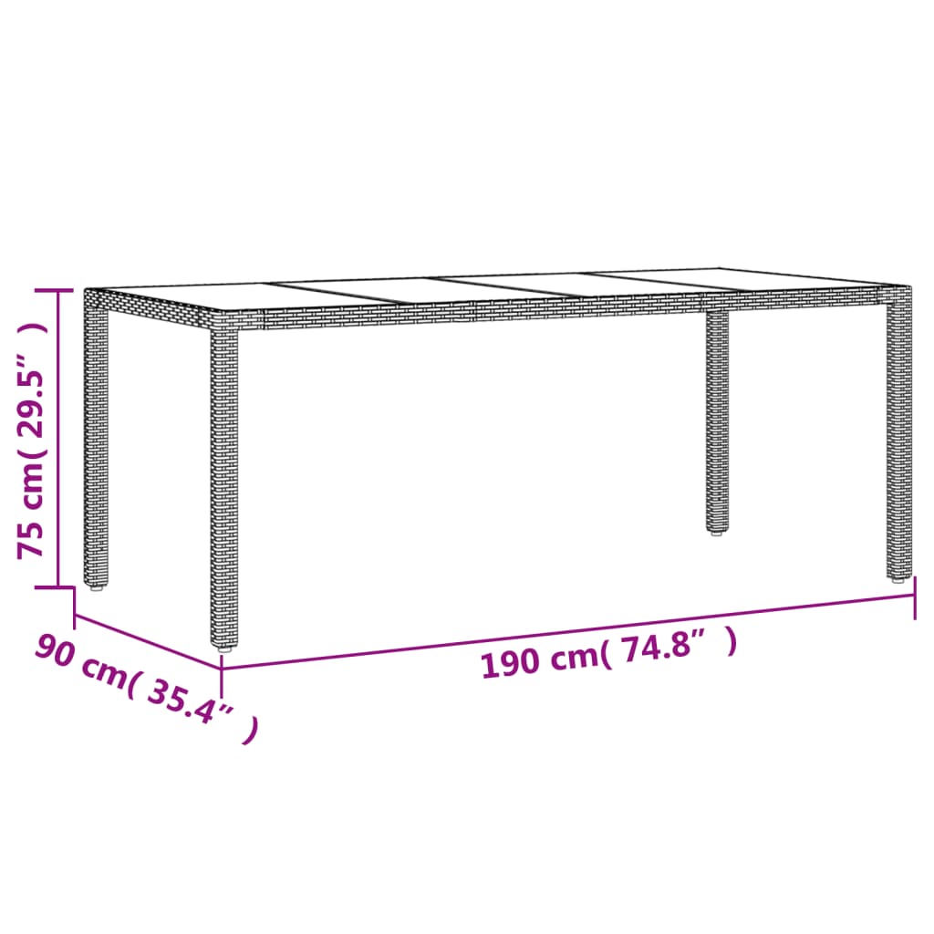 Ensemble à manger de jardin et coussins 7 pcs noir rotin acacia