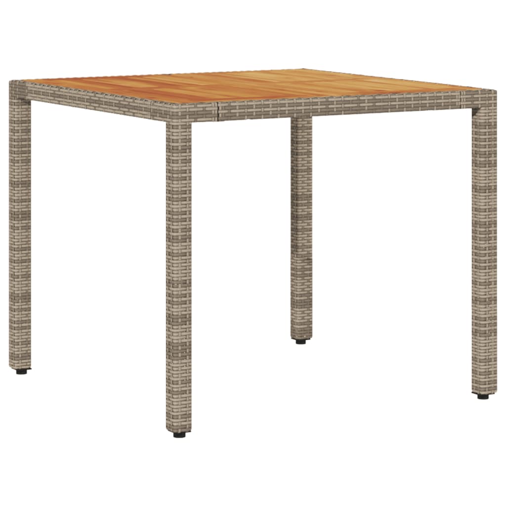 Ensemble à manger de jardin et coussins 5 pcs gris rotin acacia