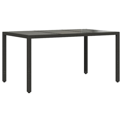 Ensemble à manger de jardin et coussins 7 pcs noir rotin acacia