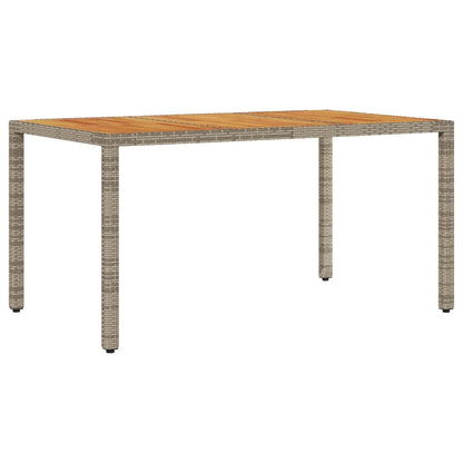 Ensemble à manger de jardin et coussins 7 pcs gris rotin acacia