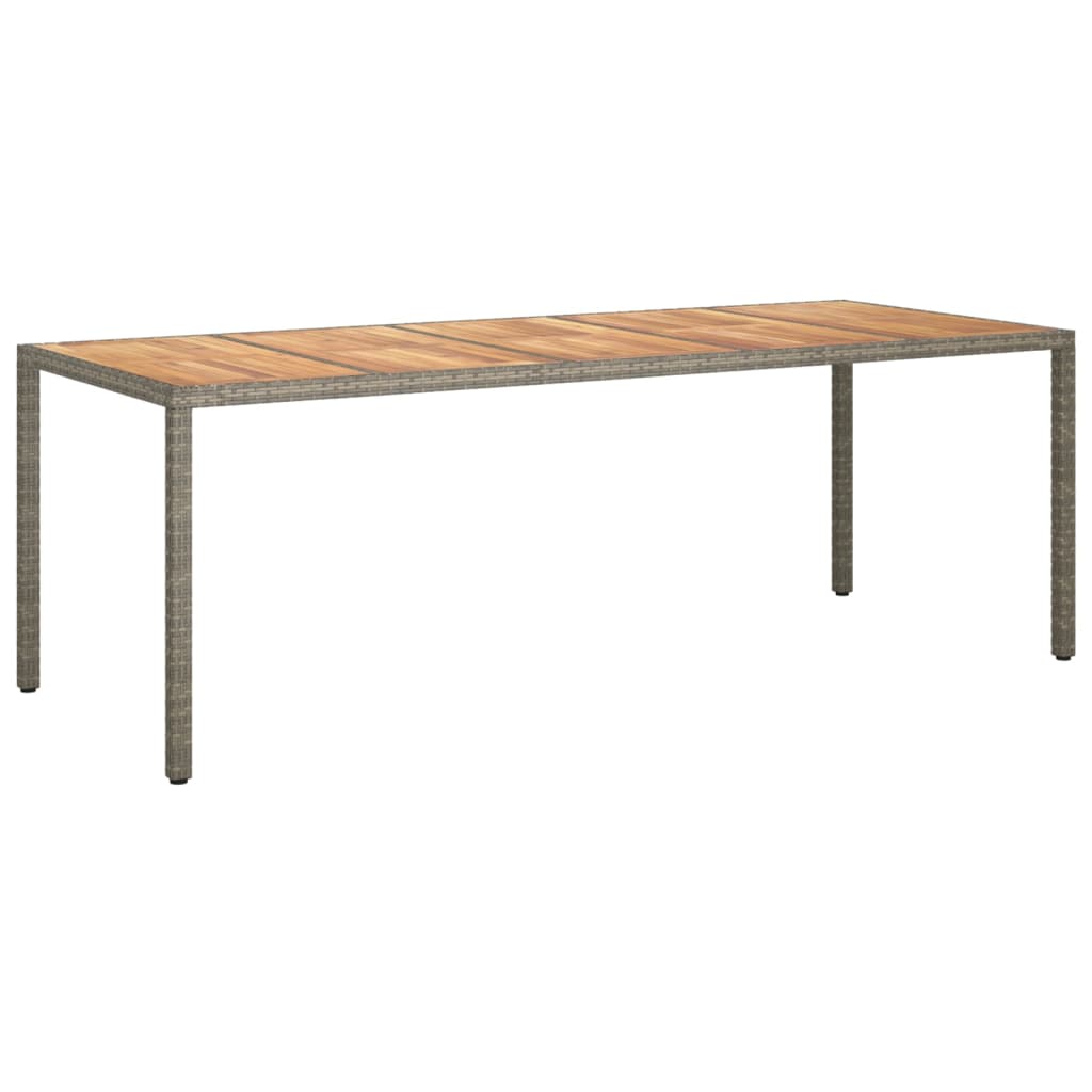 Ensemble à manger de jardin et coussins 9 pcs gris rotin acacia