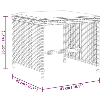 Ensemble à manger de jardin et coussins 13 pcs beige