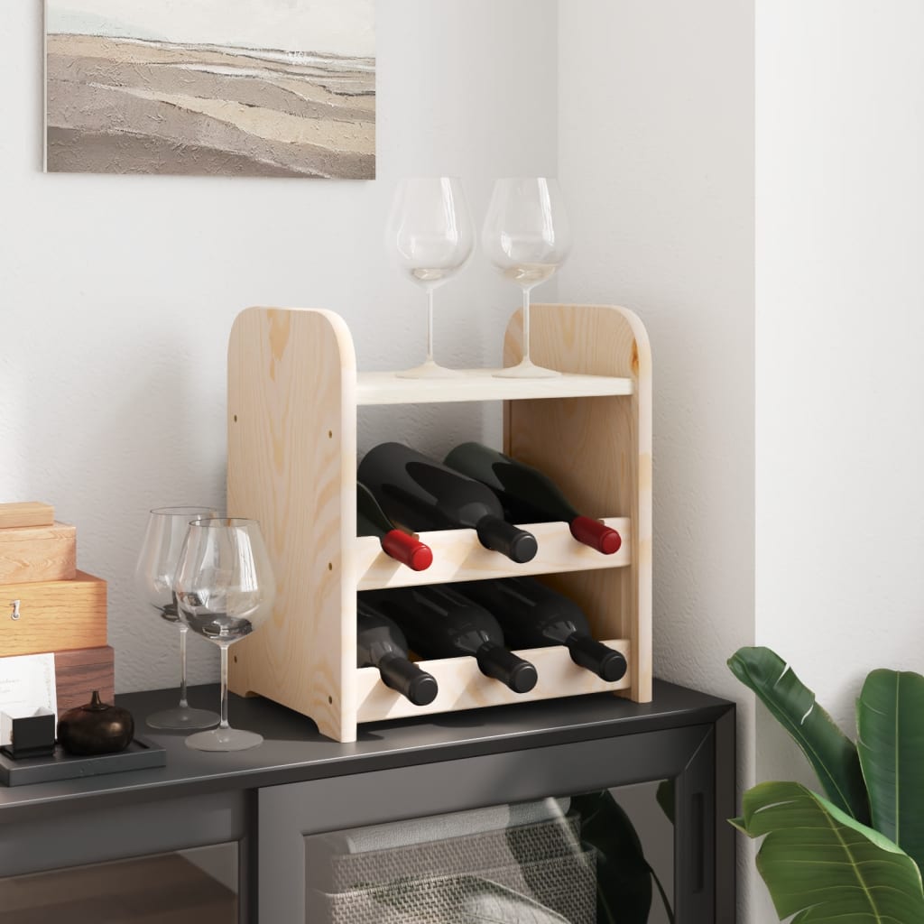 Casier à vin avec panneau supérieur 33x25x37 cm bois pin massif