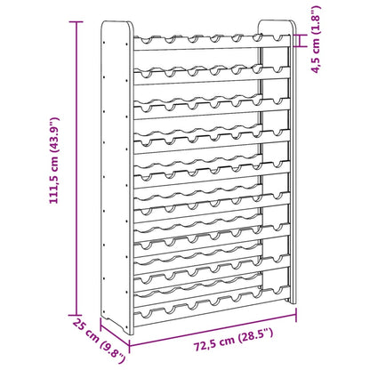 Casier à vin 72,5x25x111,5 cm Bois de pin massif