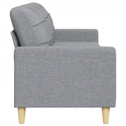 Canapé à 3 places Gris clair 210 cm Tissu