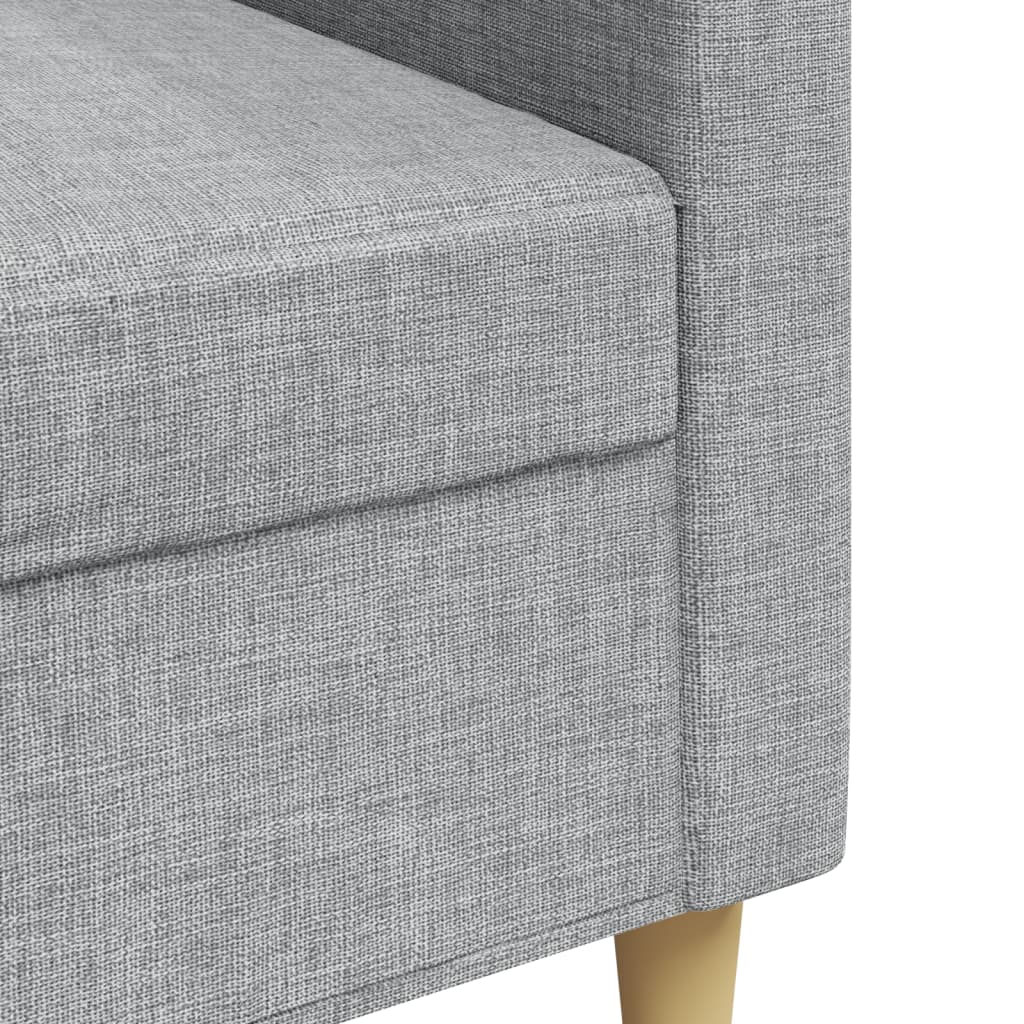 Canapé à 3 places Gris clair 210 cm Tissu