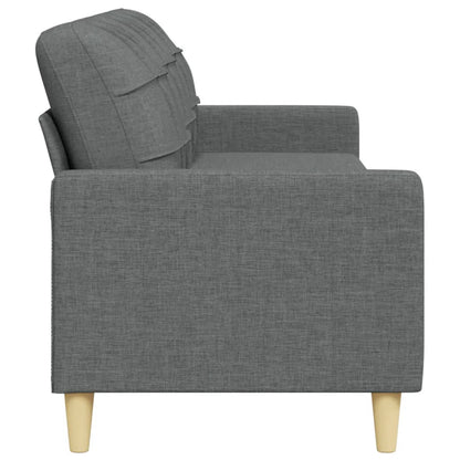 Canapé à 3 places Gris foncé 210 cm Tissu