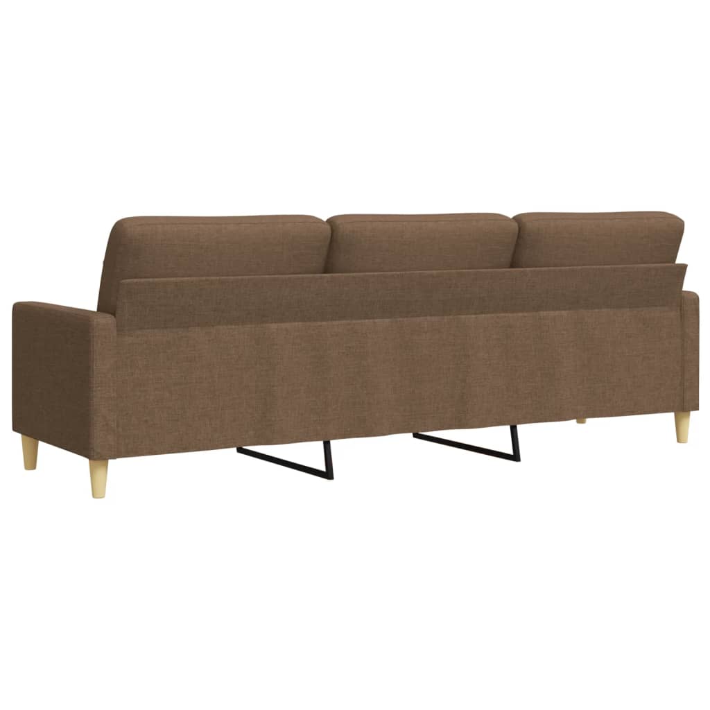 Canapé à 3 places Marron 210 cm Tissu