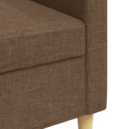 Canapé à 3 places Marron 210 cm Tissu