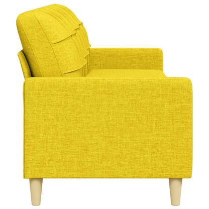 Canapé à 3 places Jaune clair 210 cm Tissu