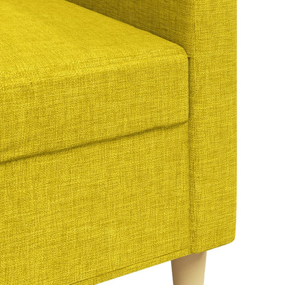 Canapé à 3 places Jaune clair 210 cm Tissu