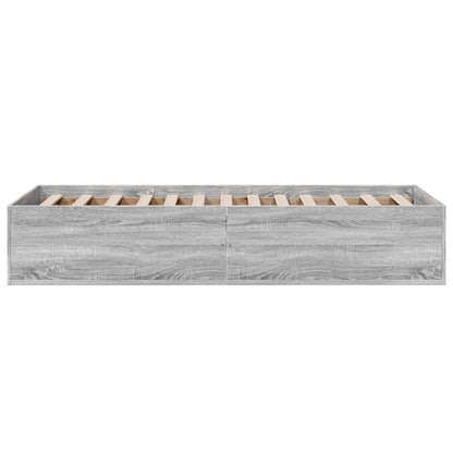 Cadre de lit sans matelas sonoma gris 75x190 cm