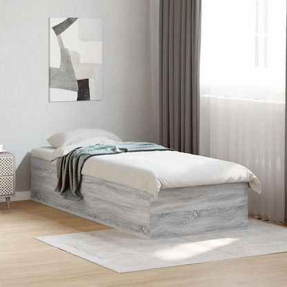 Cadre de lit sans matelas sonoma gris 75x190 cm