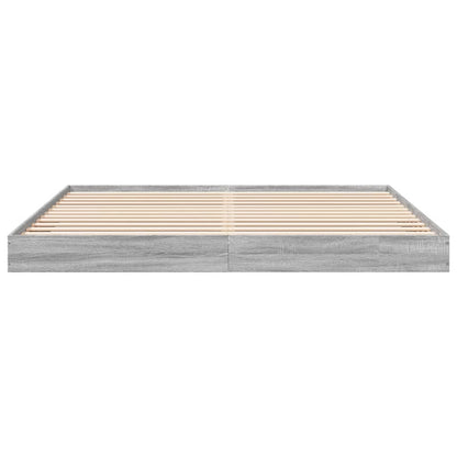 Cadre de lit sans matelas sonoma gris 200x200 cm