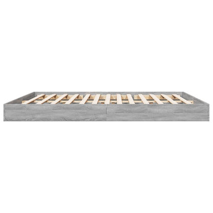 Cadre de lit sans matelas sonoma gris 200x200 cm