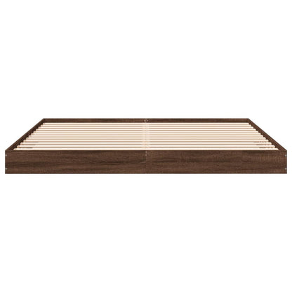 Cadre de lit sans matelas chêne marron 200x200 cm