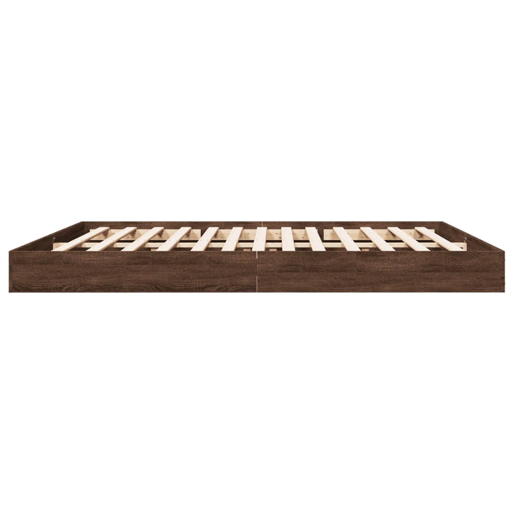 Cadre de lit sans matelas chêne marron 200x200 cm