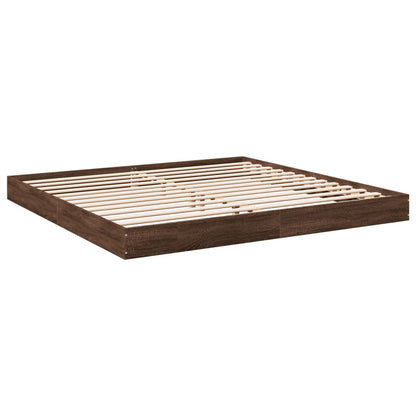 Cadre de lit sans matelas chêne marron 200x200 cm