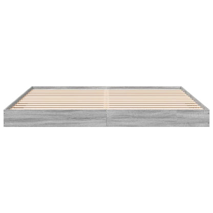 Cadre de lit sans matelas sonoma gris 180x200 cm