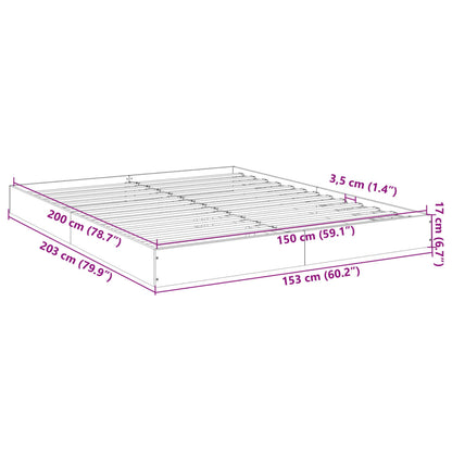 Cadre de lit sans matelas chêne sonoma 150x200 cm