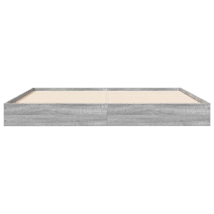 Cadre de lit sans matelas sonoma gris 150x200 cm