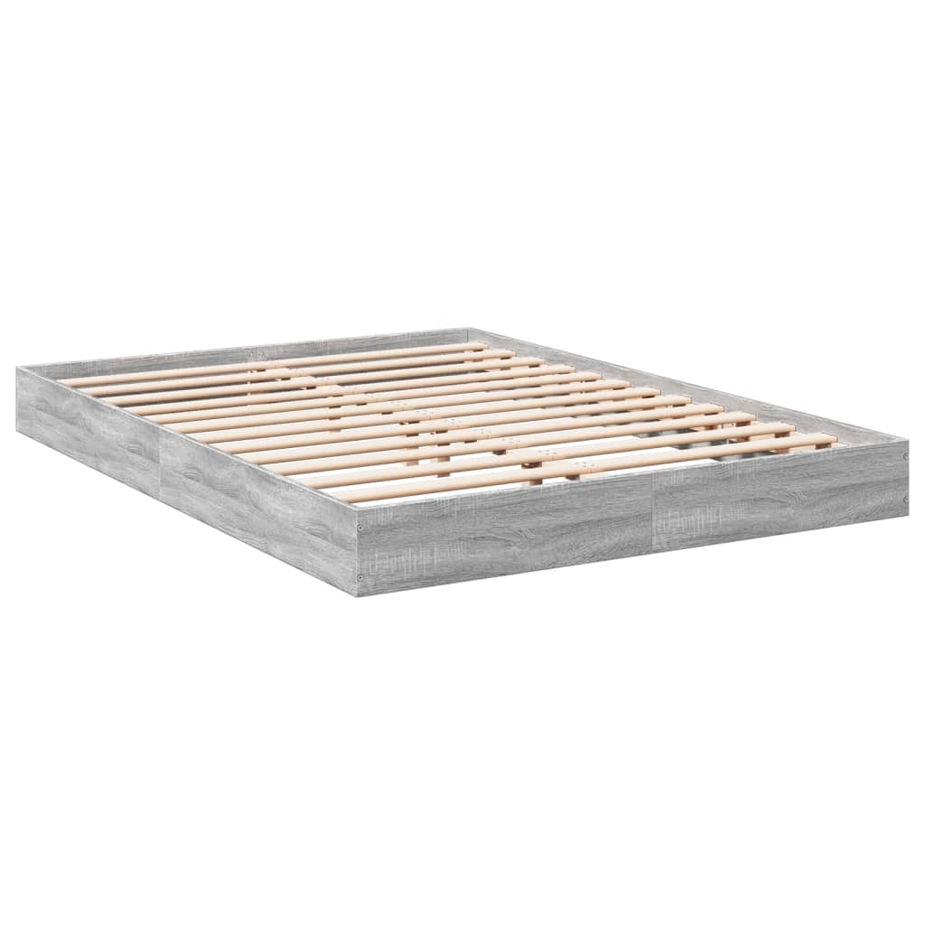 Cadre de lit sans matelas sonoma gris 140x200 cm