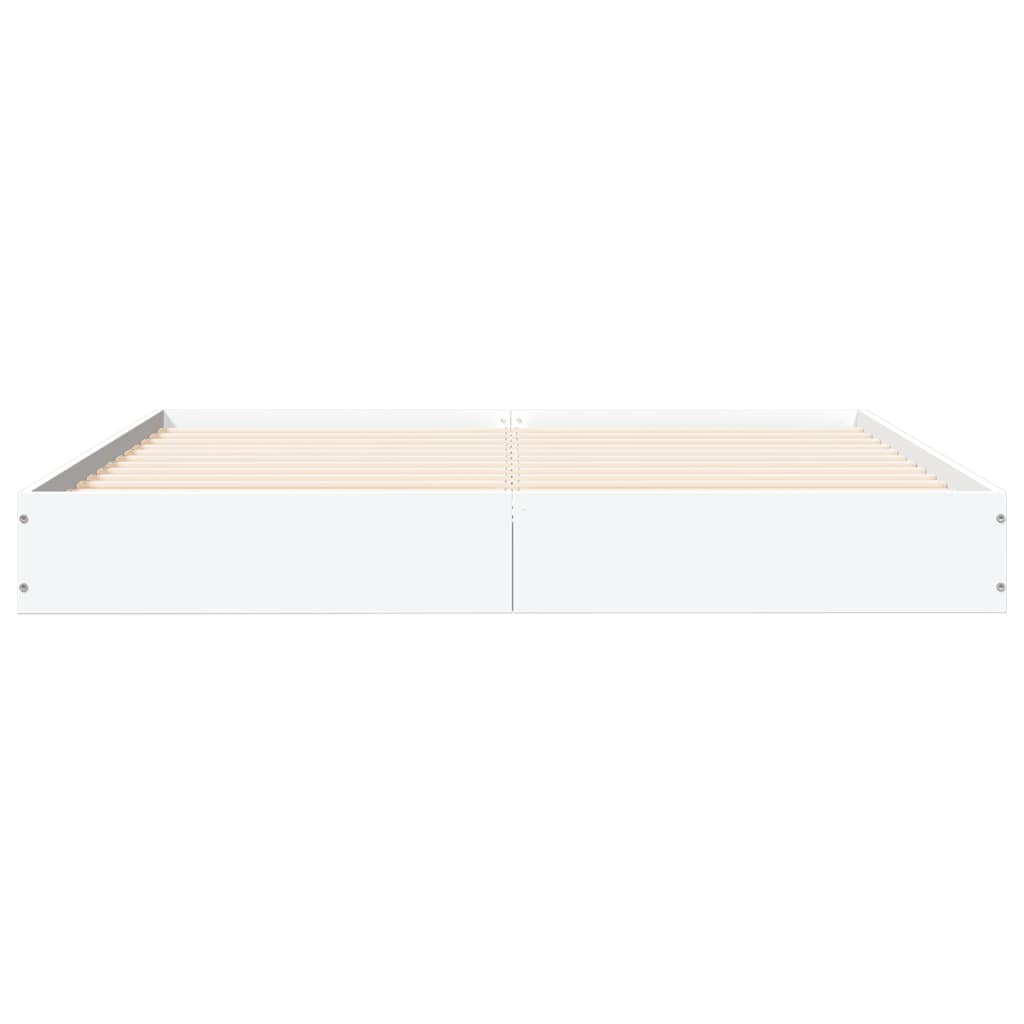 Cadre de lit sans matelas blanc 120x200 cm bois ingénierie